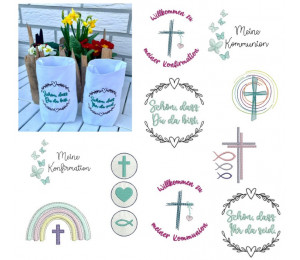 Stickserie ITH - Lichtbeutel christiliche Motive